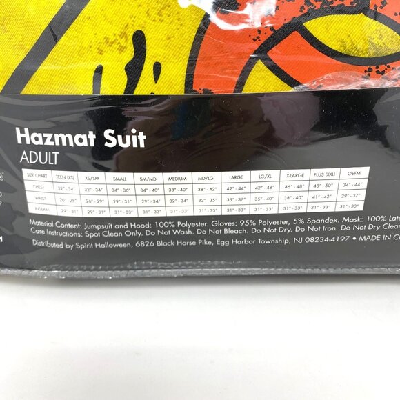Spirit Halloween Adult Hazmat Suit Costumen Halloween Toxic Cleanup Biohazard - Picture 8 of 10